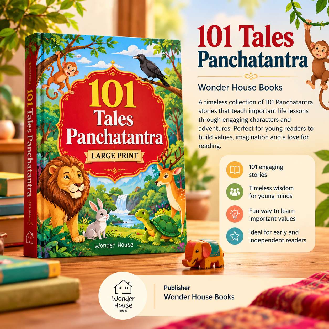 101 Tales Panchatantra की सचित्र पुस्तक, Wonder House Books की प्रस्तुति