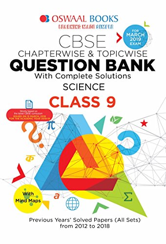 Oswaal CBSE Question Bank for Class 9 Science (Mar 2019 Exam) cover