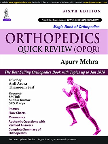 Orthopaedics Quick review 6ed 2018 cover