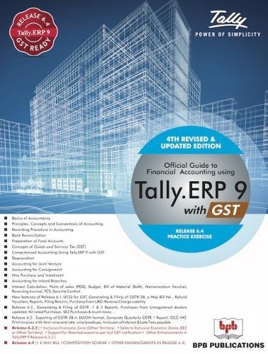 Official Guide to Financial Accounting Using Tally. ERP 9 with GST (Release 6.4) cover