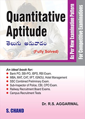 Quantitative Aptitude Fully Solved in Telgu cover