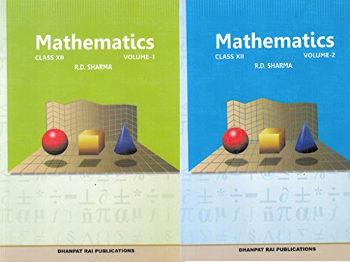 Mathematics for Class 12 by R D Sharma (Set of 2 Volume) (2018-19 Session) cover
