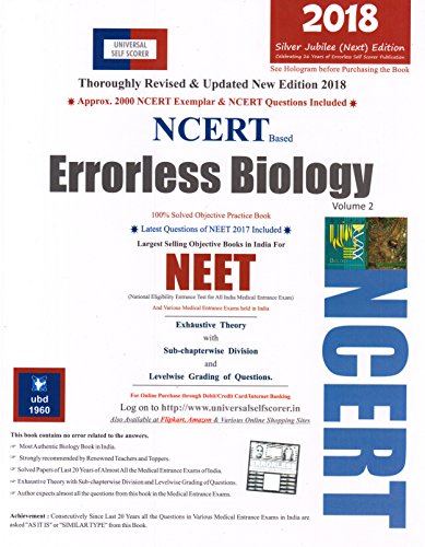 Universal Self-Scorer Errorless Biology for NEET (Set of 2 Volumes) cover