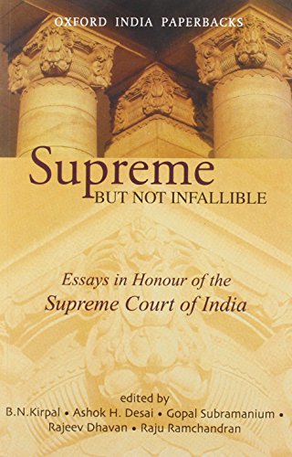 Supreme But Not Infallible: Essays in Honour of the Supreme Court of India cover