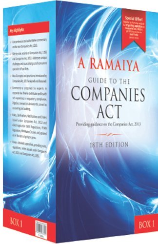 Guide To The Companies Act (Providing Guidance On The Companies Act, 2013): Box 1 Containing Volume 1, 2 & 3, Appendix Part 1 & 2 And 1 Consolidated Table Of Cases And Subject Index cover